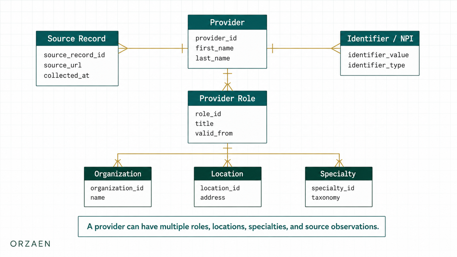 Healthcare Provider Data Schema: A Technical Guide