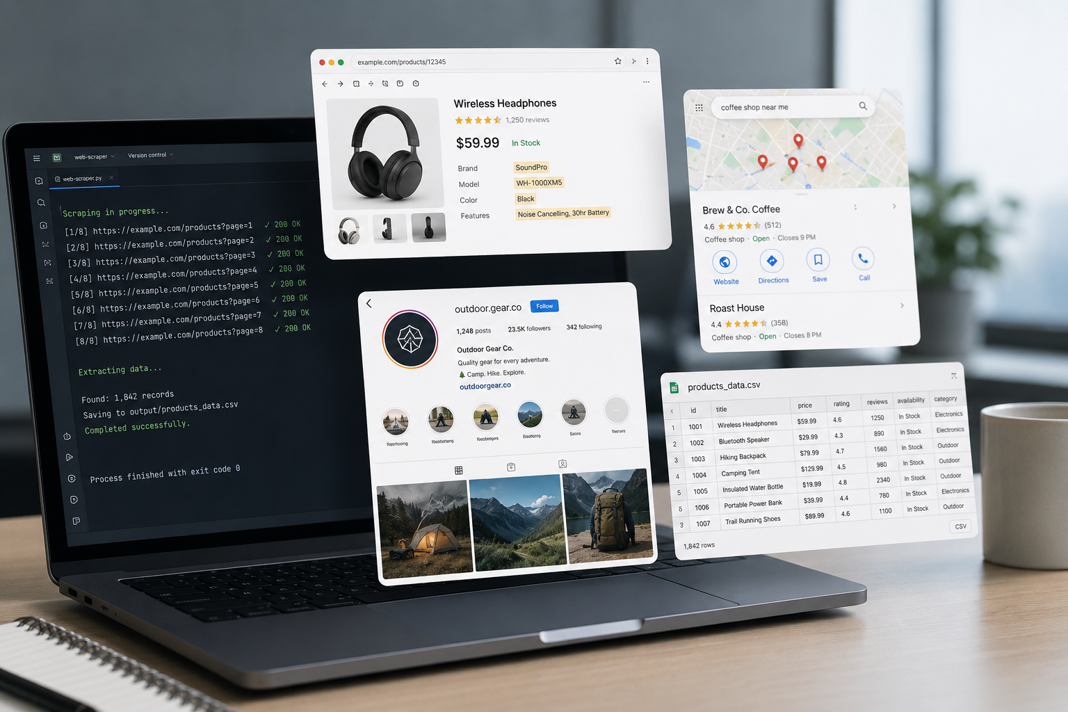 Web scraping and data extraction workflow