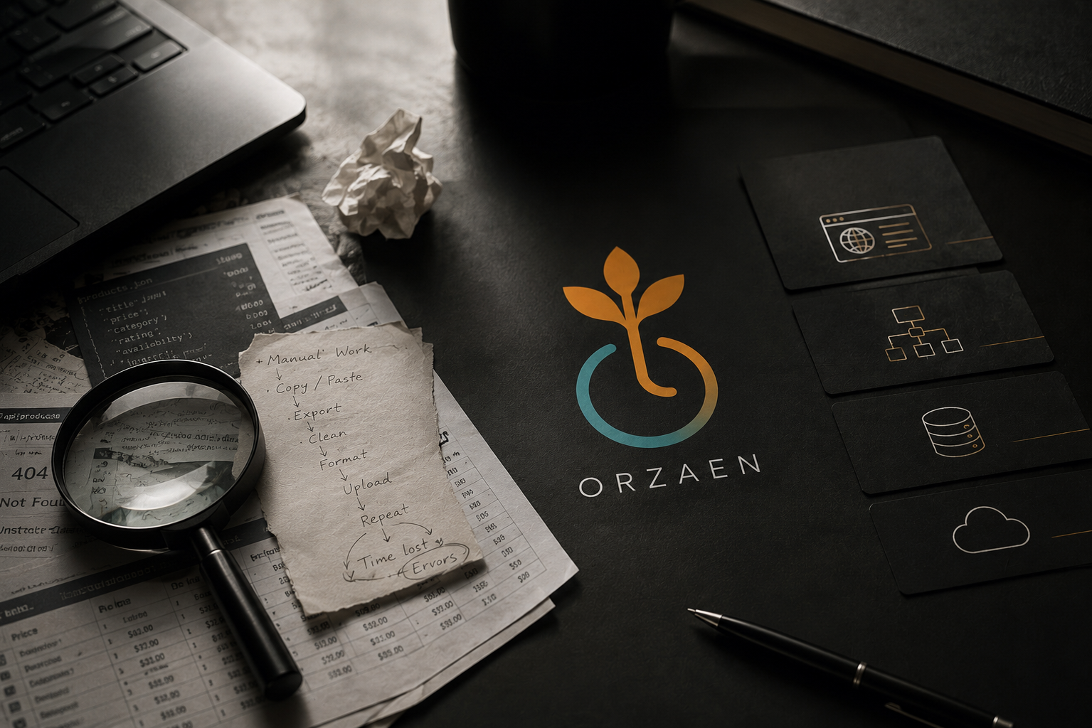 Orzaen business automation, data workflow, and system delivery